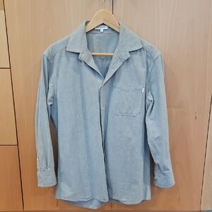Emerson Fry Casual Gray Button-Up Ryan  Shirt, Size M